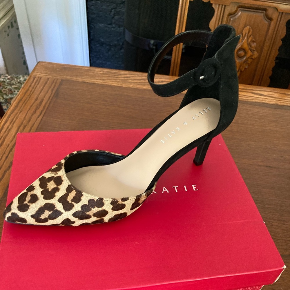 Price firm. Never worn Kelly and Kelly leopard ankle straps